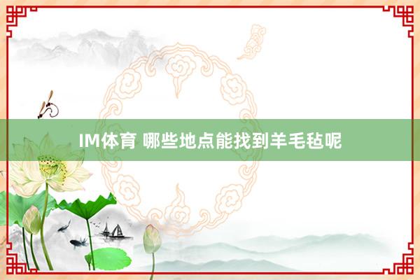 IM体育 哪些地点能找到羊毛毡呢